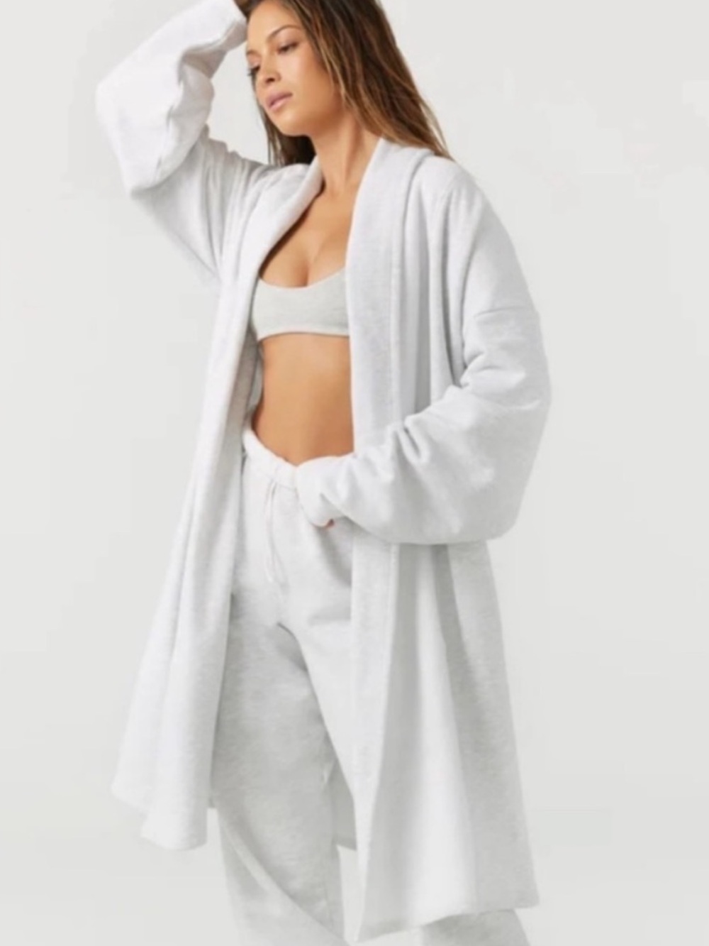 ♡ Joah Brown French Terry Cardigan Pearl Grey